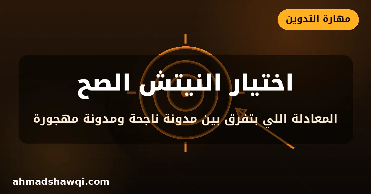 اختيار النيتش الصح للربح من التدوين