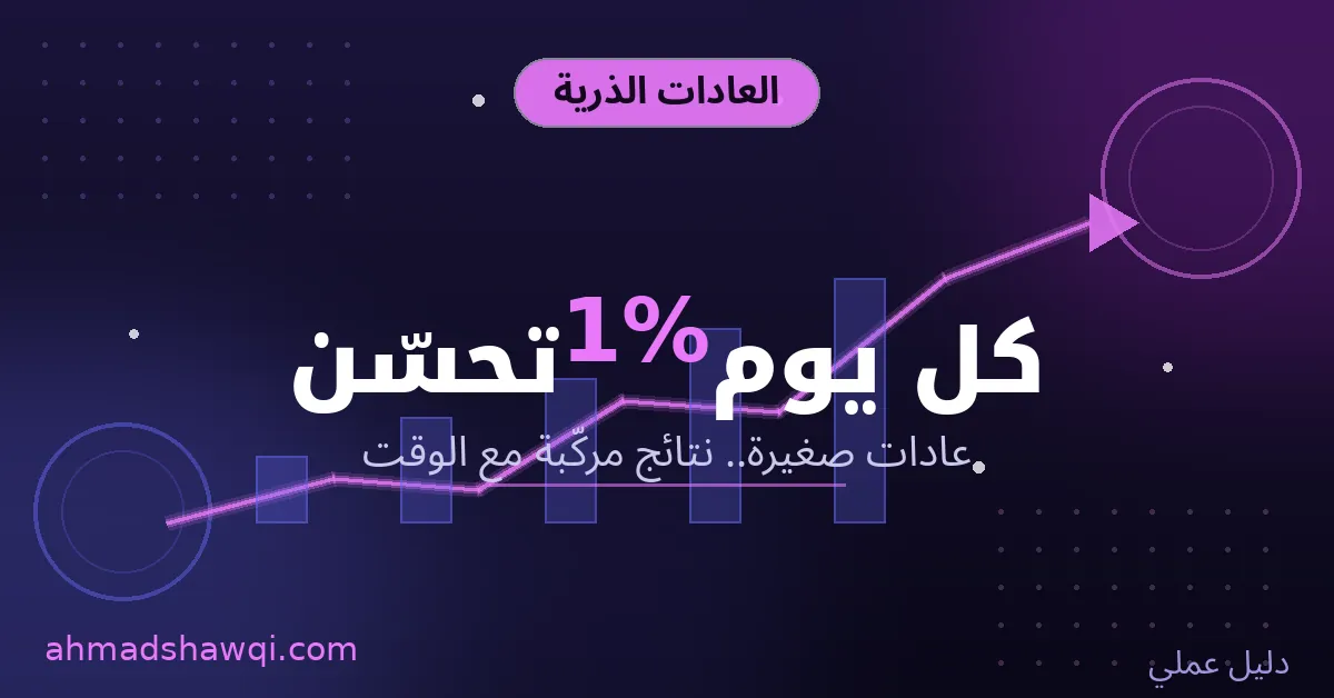العادات الذرية في تطوير الذات - التحسن 1% كل يوم يصنع نتائج مركبة