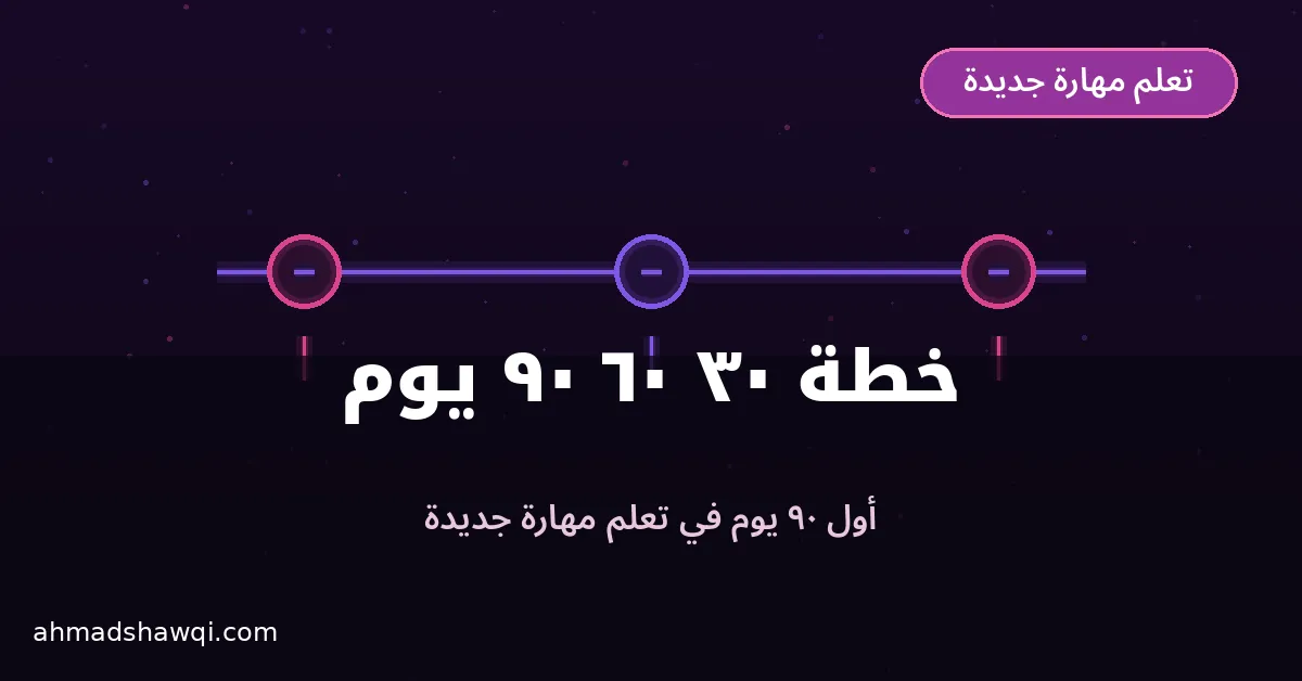خطة 30 60 90 يوم لتعلم مهارة جديدة خطوة بخطوة